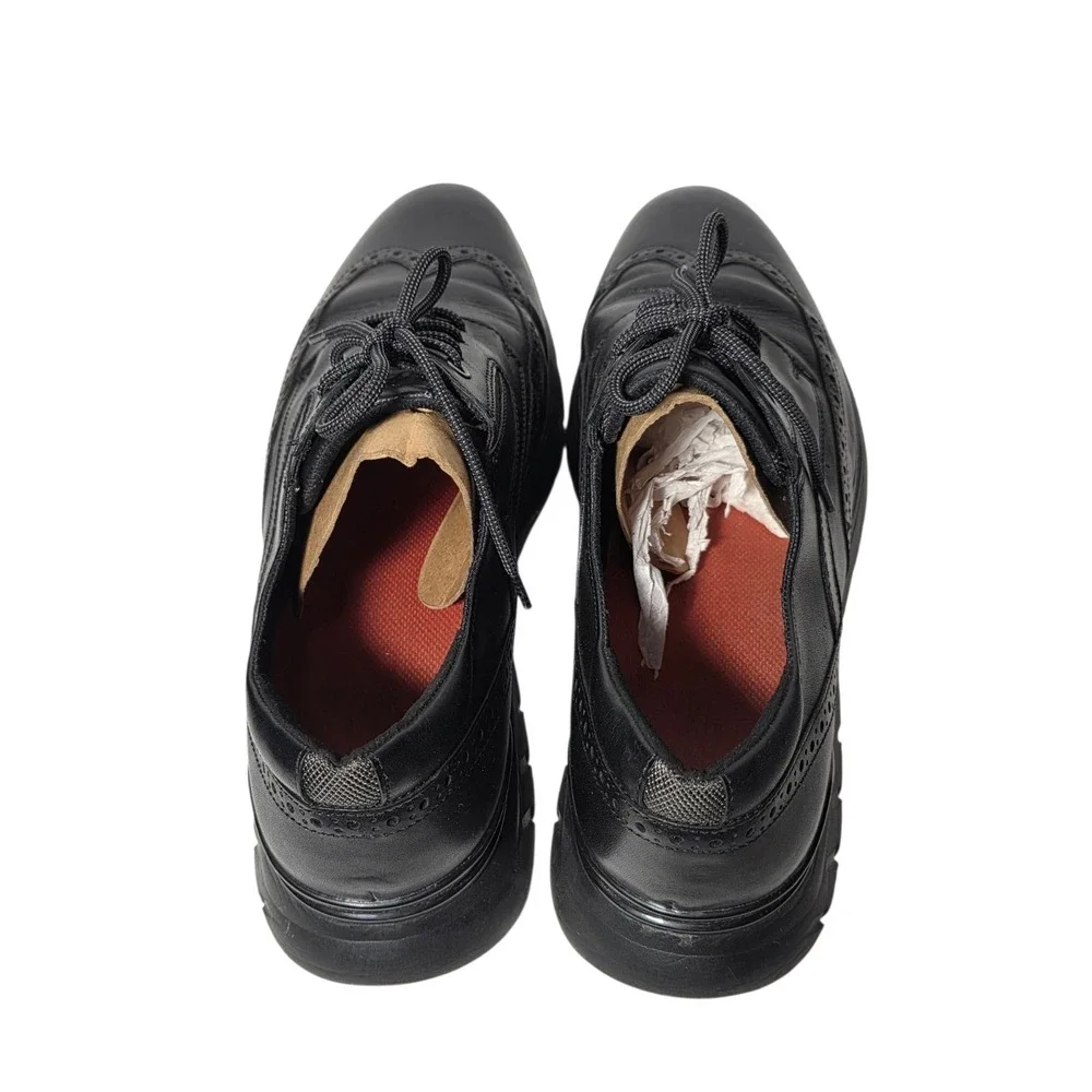 Rockport Total Motion Mens Wingtip‎ Shoes Size 13 W Bkack Leather LNC